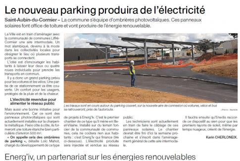 Article ombrières de parking