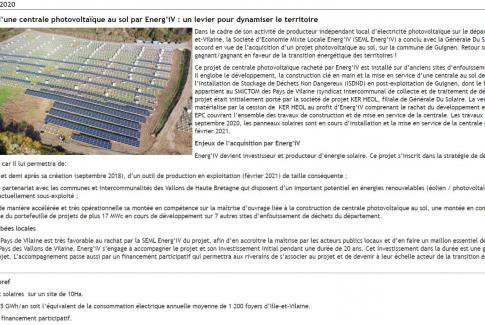 Article centrale PV